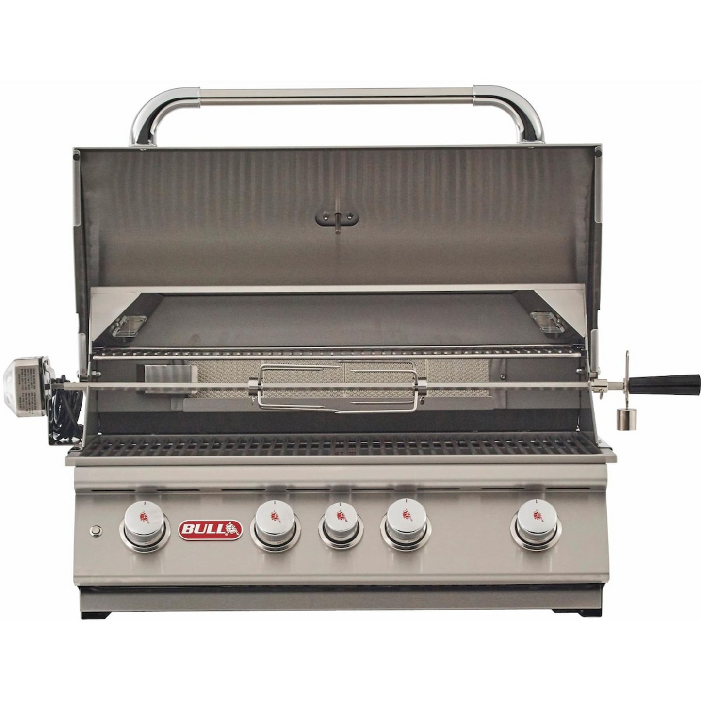 Bull Brahma 38-Inch 5-Burner Built-In Propane Gas Grill With Rotisserie