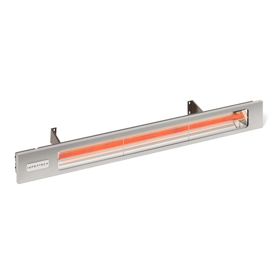 Infratech Slimline Series 63 1/2-Inch 4000W Single Element Electric Infrared Patio Heater - 240V - Silver