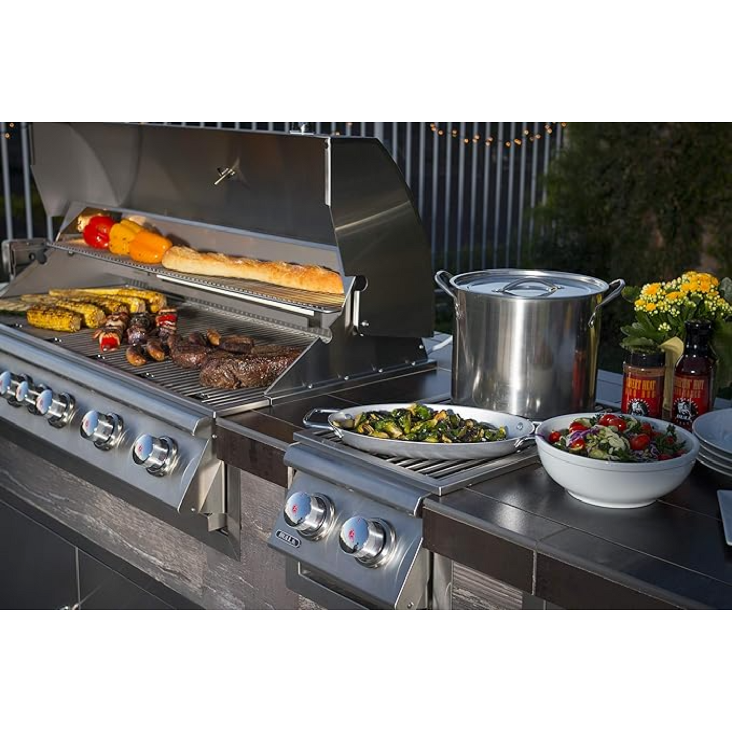 Bull Grills Built-In Double Side Burner