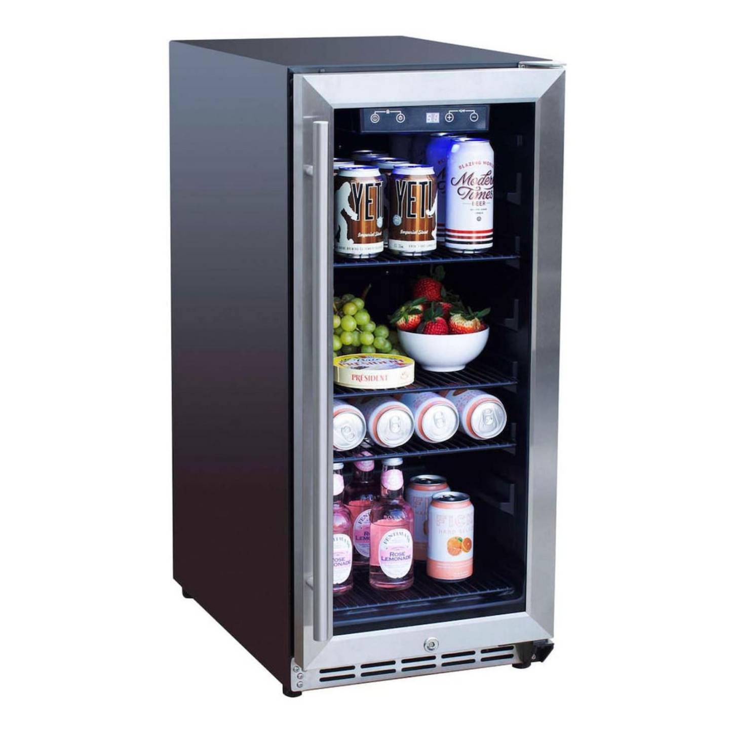 Summerset 15" 3.2C Outdoor Rated Fridge with Glass Door