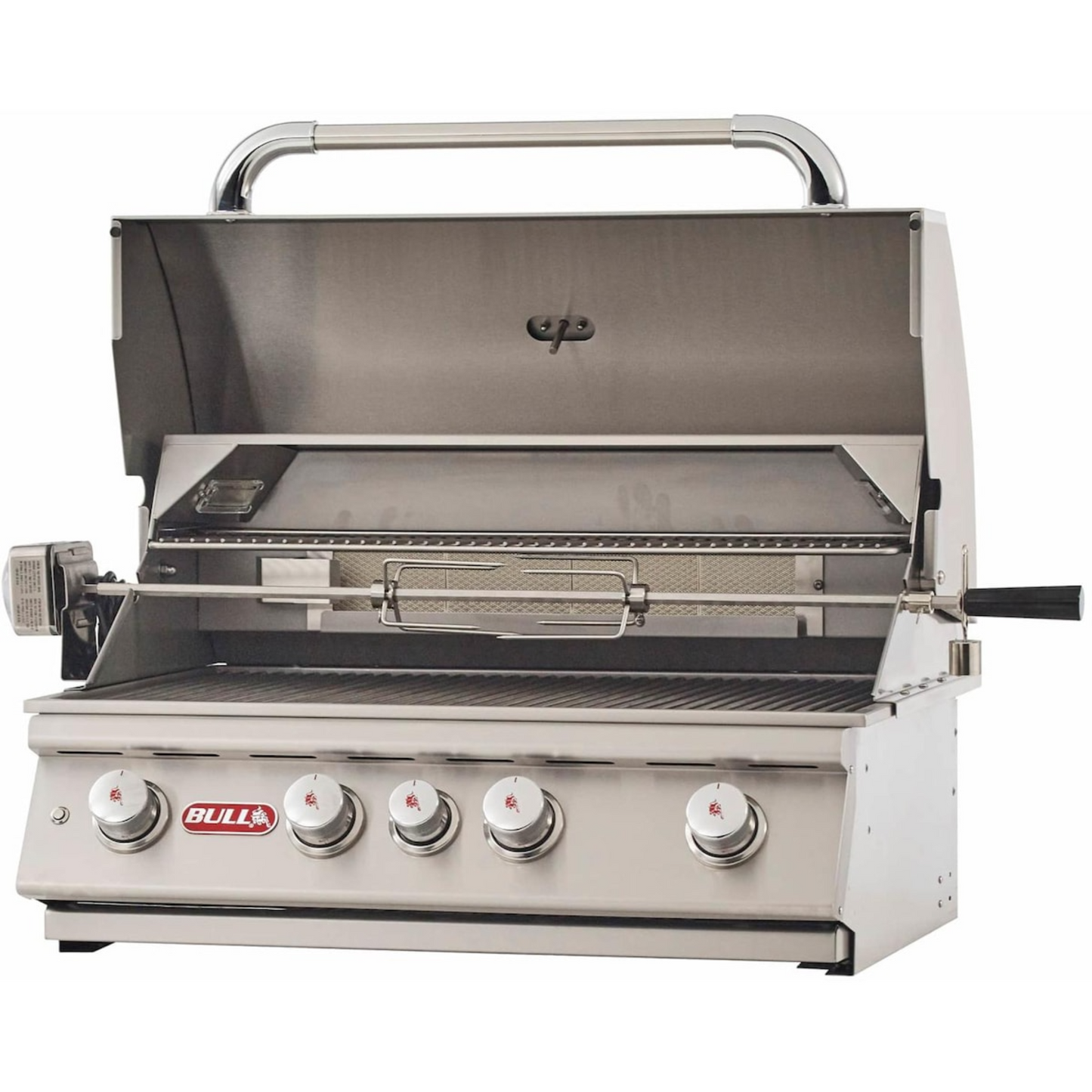 Bull Brahma 38-Inch 5-Burner Built-In Propane Gas Grill With Rotisserie